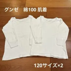 グンゼ　120 肌着　長袖　白　綿100 GUNZE
