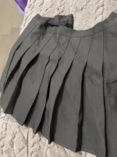 ダークグレー プリーツミニスカート