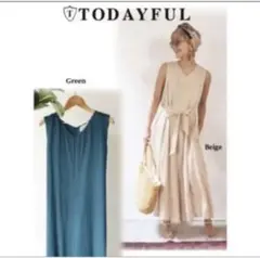TODAYFUL トゥデイフル　オールインワン パンツ グリーン