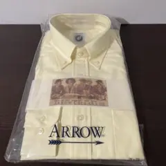 新品未使用 ARROW カラーイエロー 長袖シャツ 無地 39-78