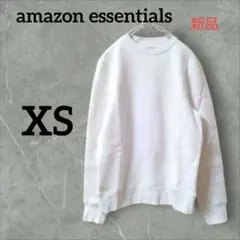 amazon essentials XS ホワイト クルーネックスウェット