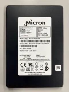 2.5インチ／SSD／256GB／SATA3.0／Micron／②