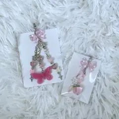 ビーズキーホルダー コレクトブック y2k 韓国