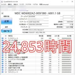 WD Blue 6TB HDD WD60EZAZ 24,850時間利用 - メルカリ