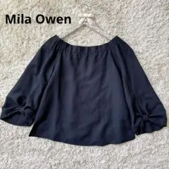 Mila Owen ミラオーウェン オフショルダー ブラウス リネン ネイビーのサムネイル