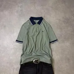 00s Eddie Bauer Mini Border Polo Shirt Lのサムネイル