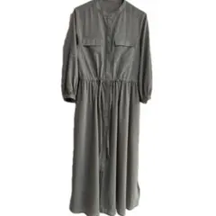 GLOBAL WORK カーキ　シャツワンピース M