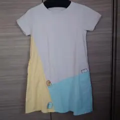 グラニフすみっコぐらし多色半袖ワンピースキャラクター刺繍