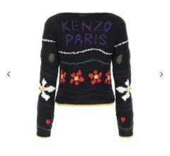 KENZO ケンゾー　花柄 クロップドニットセーター　　インターシャセーターのサムネイル