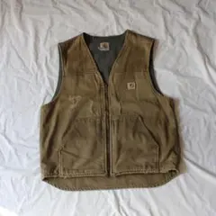 Carhartt カーハート ダック ベスト モスグリーン 緑 L - メルカリ