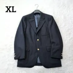 【王道スタイル】希少　特大　XL　紺ブレ　金ボタン　フランネル　アオキ　日本製