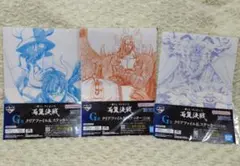 ワンピース　一番くじ　両翼決戦　クリアファイル&ステッカー　3枚セット