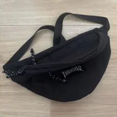 【美品】THRASHER ブラック ボディバッグ