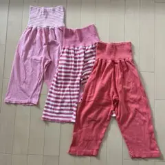キッズ　腹巻きズボン　110 120サイズ　パジャマ　ピンク　3点セット