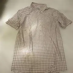 LACOSTE スリムフィット 半袖チェックシャツ US M