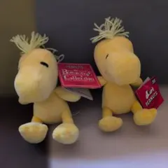 スヌーピー　ウッドストック ぬいぐるみ 2体セット　ビーンズコレクション