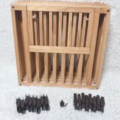 日本育児 たためる 木製サークル フレックス 8枚 折り畳み