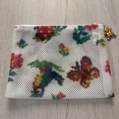 美品　フェイラー　ハイジメッシュポーチ　ホワイトS