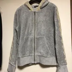 ベロアレースパーカー