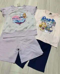 パウパトロール 女の子 パジャマ 夏 半袖 100