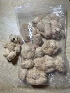 ベージュの小型ぬいぐるみ 8個セット