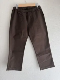 新品　 tumugu: ツムグ ストレッチ テーパードパンツ ブラウン　サイズ１のサムネイル