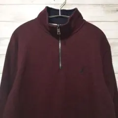 NAUTICA ハーフジップ スウェット ノーティカ 刺繍 USA古着