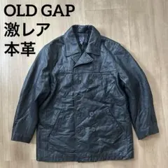 【激レア】90s OLD GAP レザー Pコート　ブラック　U.S.NAVY
