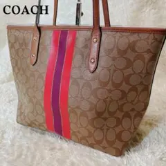 【希少品】コーチ PVC シティ ヘリテージ トートバック シグネチャー