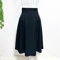 グラシア・M ハイウエスト ロングフレアスカート ブラック