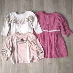 長袖Tシャツ ワンピース 90