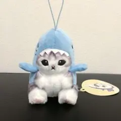 サメ帽子の猫ぬいぐるみ 　サメにゃん　mofsand マスコット　ストラップ