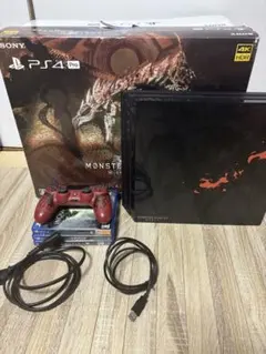 PS4 Pro モンスターハンター限定版 ソフト3本付※コントローラー不具合