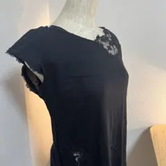 ZARA WOMAN ブラックレースチュニック M