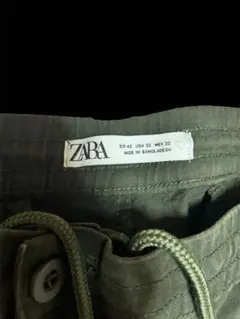 ZARA カーゴパンツ カーキ メンズ