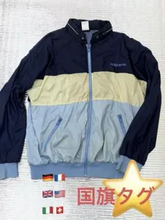 【入手困難‼︎】80s 90s adidas ナイロンジャケット 国旗タグ 古着