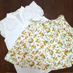 夏用！ ブラウス スカート 白 Mサイズ まとめ売りのサムネイル