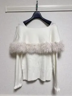 tocco closet ホワイト ファー付きニット Mサイズ
