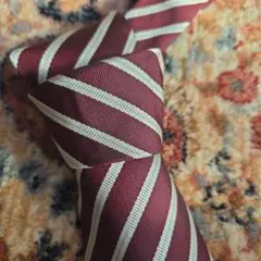 カ*O様 【日本製】MARIO VALENTINO ボルドー ストライプ ネクタ