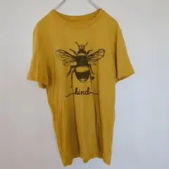 ルルマック 半袖Ｔシャツ クルーネック 半袖 プリント 黄 綿ポリ