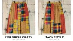 さちこ様専用！キューブシュガー スカート パッチワーク インナースカート付き綿М