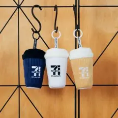 セブンイレブンHappyくじ　B賞 セブンカフェぬいぐるみチャーム 3個セット