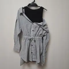 本日のみ【美品】AZUL BY MOUSSY タンクトップドッキングシャツ Sのサムネイル
