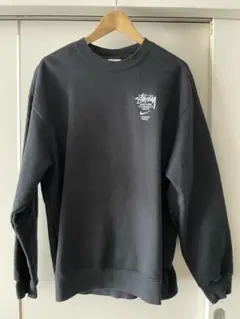 Stüssy × Nike ブラック クルーネック スウェット