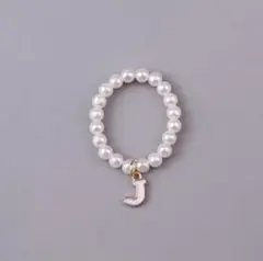 Labubu 10cmサイズ向け・イニシャル「J」付きミニネックレス