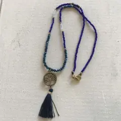 在庫処分セール アジアン エスニック ネックレス ビーズ フリンジ N-78