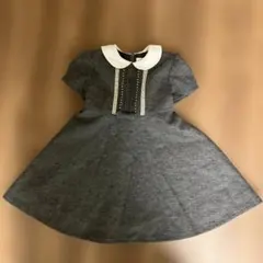 アートレター　リボン付きワンピース　グレー110