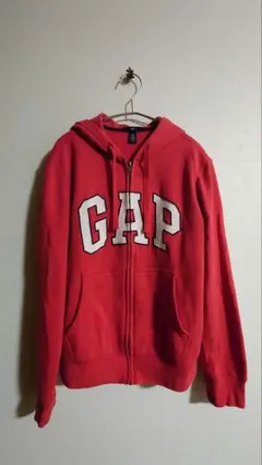 GAP フルジップパーカー XXS old gap y2k 赤 平成 裏起毛