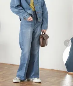 センスオブプレイス　センタープレスフレアデニム