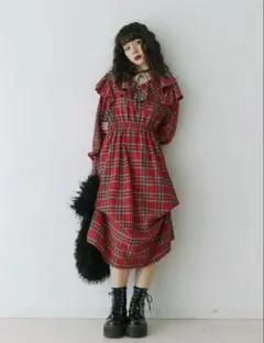 jouetie ラッフルフリルロングワンピース チョーカー付き